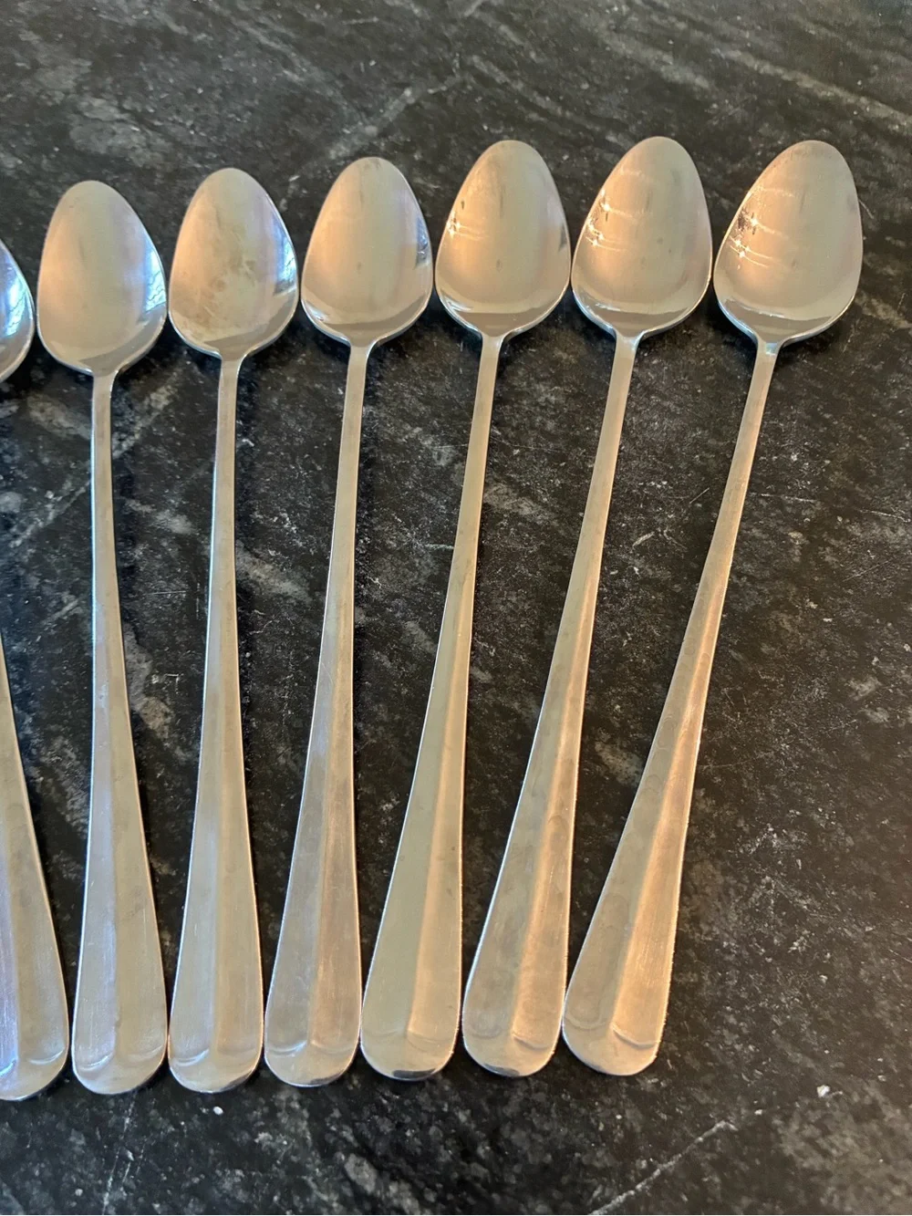 International Stainless Gran Royal Flatware Iced Tea Spoons Lot Of 8
